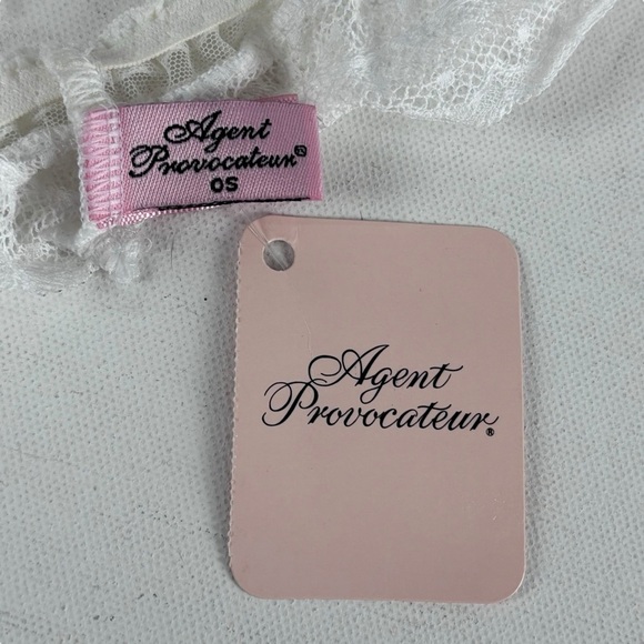 AGENT PROVOCATEUR WHITE LACE SEXY BRIDAL BEDROOM GARTER - Picture 8 of 9